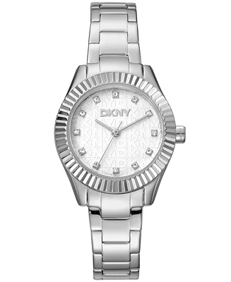 Dkny Women's Chambers Glitz Stainless Steel Bracelet Watch