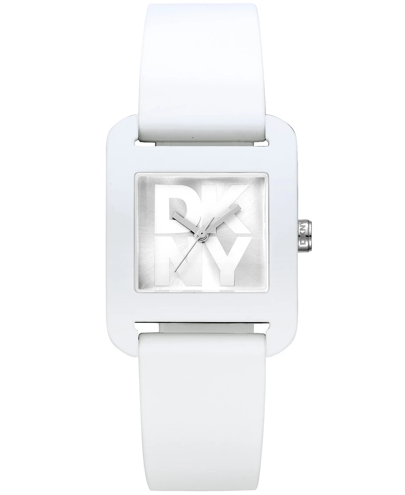 Dkny Women's City Sport White Silicone Strap Watch, 37mm
