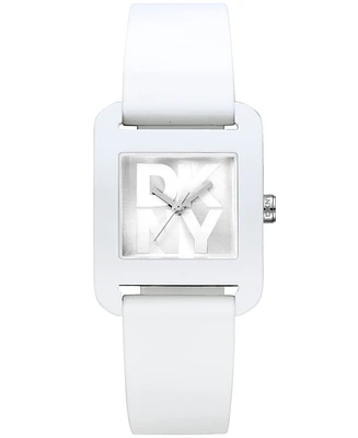 Dkny Women's City Sport White Silicone Strap Watch, 37mm