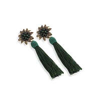 Sohi Women's Gold Plated Party Designer Stone Drop Earrings