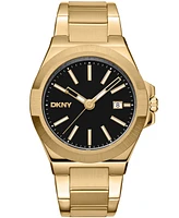 Dkny Men's Modernist Gold-Tone Stainless Steel Bracelet Watch, 42mm