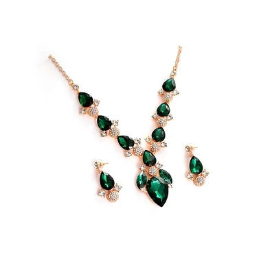 Sohi Women's Gold Plated Designer Stone Jewellery Set
