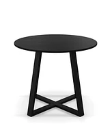 Mid-Century Round Dining Table with Pedestal Base for Dining Room