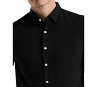 Perry Ellis Men's Slim-Fit Stretch Solid Button-Down Seersucker Shirt