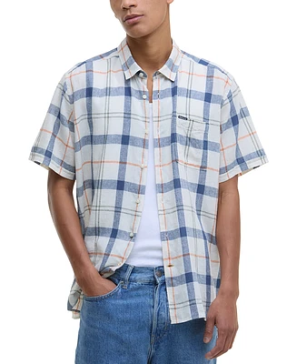 Barbour Men's Croft Short Sleeve Button-Front Tartan Pattern Shirt