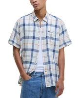 Barbour Men's Croft Short Sleeve Button-Front Tartan Pattern Shirt