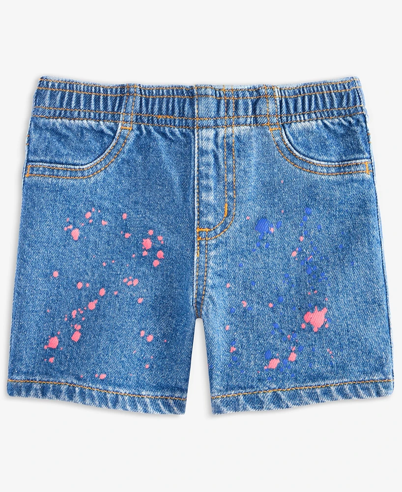 Epic Threads Toddler Girls Splatter Denim Shorts, Exclusively at Macy's