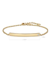 Devata Id Bar Chain Bracelet in 14K Gold, 6.5 in adj to 7.5 in, approx. 3.0 grams.