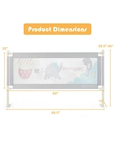 Costway Toddler 57'' Bed Rails Vertical Lifting Bedrail Guard with Lock