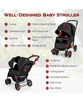 Costway Baby Twin Double Stroller Lightweight Travel Pushchair