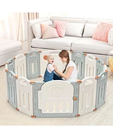 Costway Baby 14 Panel Foldable Playpen Activity Center