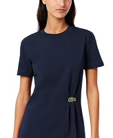 Lacoste Usa Women's Cotton Pleated T-Shirt Dress
