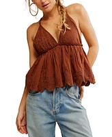 Free People Women's Sunny Days Cotton Embroidered Cami
