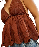 Free People Women's Sunny Days Cotton Embroidered Cami