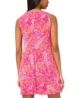 Msk Petite Printed O-Ring Sleeveless Shift Dress