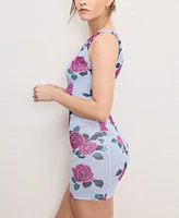 Good American Women's Floral Mesh Twist Dress Cover-Up