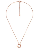 Michael Kors 14K Rose Gold-Plated Sterling Silver Heart Pendant Necklace