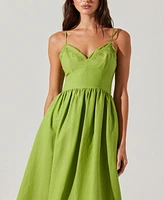 Astr the Label Women's Kaidi Embroidered Midi Dress