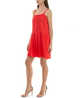 Taylor Women's Drop-Waist Sleeveless Mini Shift Dress