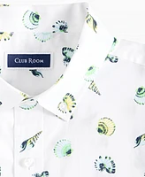 Club Room Men's Short Sleeve Seashell Print Button-Down Shirt, Exclusively at Macy's