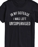 Airwaves Men's My Defense Left Unsupervised Short Sleeve T-Shirt