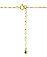 Giani Bernini Cubic Zirconia Solitaire Pendant Necklace 18k Gold-Plated Sterling Silver (also Silver), 16" + 2" extender, Exclusively a