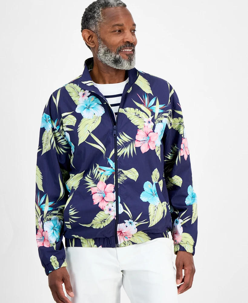 Club Room Men's Hibiscus Floral Lightweight Jacket, Exclusively at Macy's