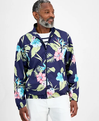 Club Room Men's Hibiscus Floral Lightweight Jacket, Exclusively at Macy's