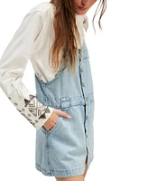Free People Women's Edie Denim Cotton Overalls Dress
