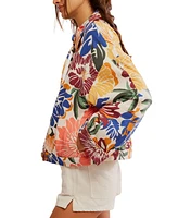 Free People Women's Soleil Printed Cotton Beach Jacket