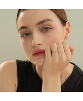 Thin Crystal Band Ring – Minimalist Band, Stackable Style