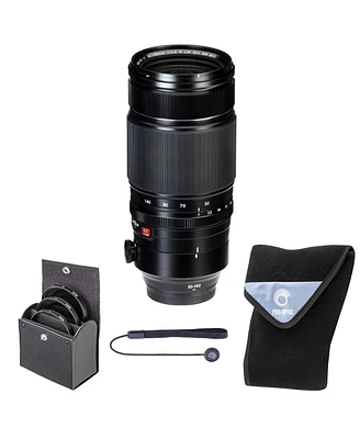 Fujifilm Xf 50-140mm f/2.8 R Lm Ois Wr Lens, Black, Bundle with 72mm Digital Essentials Filter Kit and 19x19" Lens Wrap