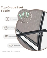 4pcs Patio Glider Conversation Set Swing Rocking Chair Table Heavy-Duty Outdoor