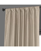 Half Price Drapes Antique Beige Faux Silk Taffeta Blackout Curtain