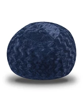 5ft Faux Fur Bean Bag Chair for Adults and Kids with Washable Cover Shredded Memory Foam Large Comfy Lounger for Bedroom Living Room or Dorm-The Pop H