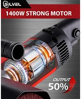 Silvel 1400W Burnishing Polishing Machine, 110V Handheld Electric Sander Polisher Kit, Stainless Steel Polisher with 6 Speed Adjustable