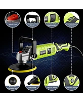 Silvel Buffer Polisher, 1600W 7 Inch/6 Inch Polisher for Car Detailing, Wax Machine, Variable Speed, with 6 Foam Pads, 3 Wool Packaging Bag, f