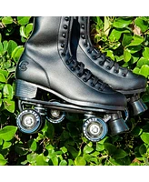 C7skates Vixen Quad Roller Skates (Black, Women's 5 / Youth 4)
