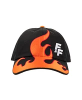 Fast & The Furious Men's Fast & Furious Embroidered Flame Art Black Adult Baseball Cap