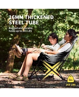 Naturehike Seastar Padded Camping Chair, Oversized 2-Position Adjustable Folding Portable Camp Chair with Side Pocket & Carry Bag
