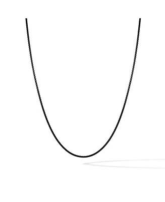Box Chain Necklace - 2mm Stainless Steel Brushed Black Regular