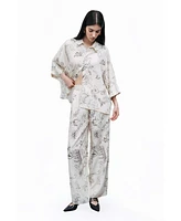 Nocturne Women's Patterned Jacquard Pants