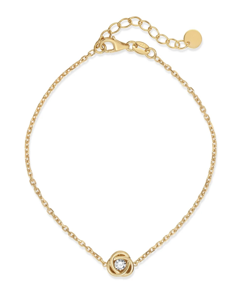 Devata Love Knot Chain Bracelet in 14K Gold, 6.5 in adj to 7.5 in