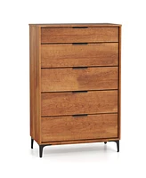 Interlock System 5-Drawer Dresser – Durable Storage for Bedroom, Living Room, or Closet Organization