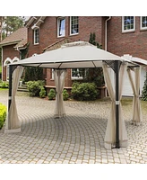 Outdoor Double Top Patio Gazebo for Backyard or Garden Shade
