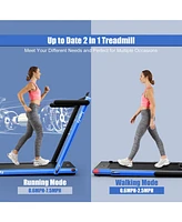 2.25HP 2 1 Folding Treadmill with App Speaker Remote Control