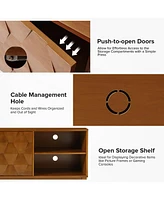 William Tv Stand with Push-to-Open Doors