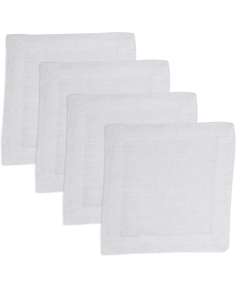 Saro Lifestyle Pure Linen Tea Napkins, 6" x 6"