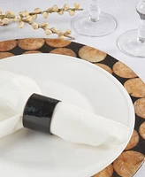 Saro Lifestyle Radiant Capiz Napkin Rings, Set of 4