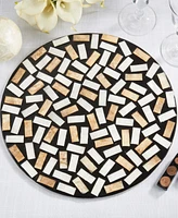 Saro Lifestyle Natural Capiz Shell Fragment Placemats, 15" Round